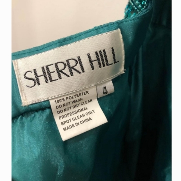 Sherri Hill Size 4 green handbead dress for any occasion. - Picture 7 of 9